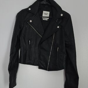 Abercrombie & Fitch Black Leather Jacket